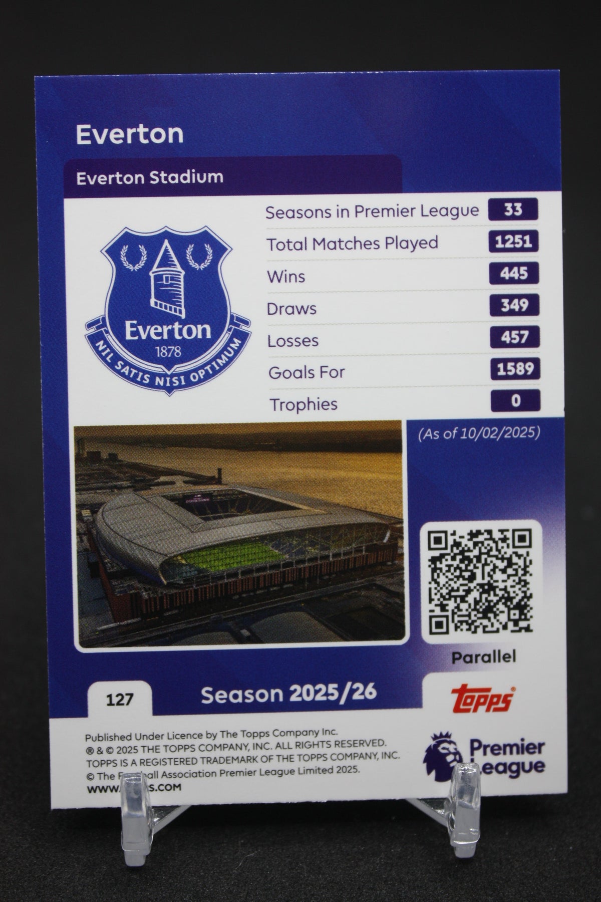 2025/26 Everton Team Badge Green Parallels #127