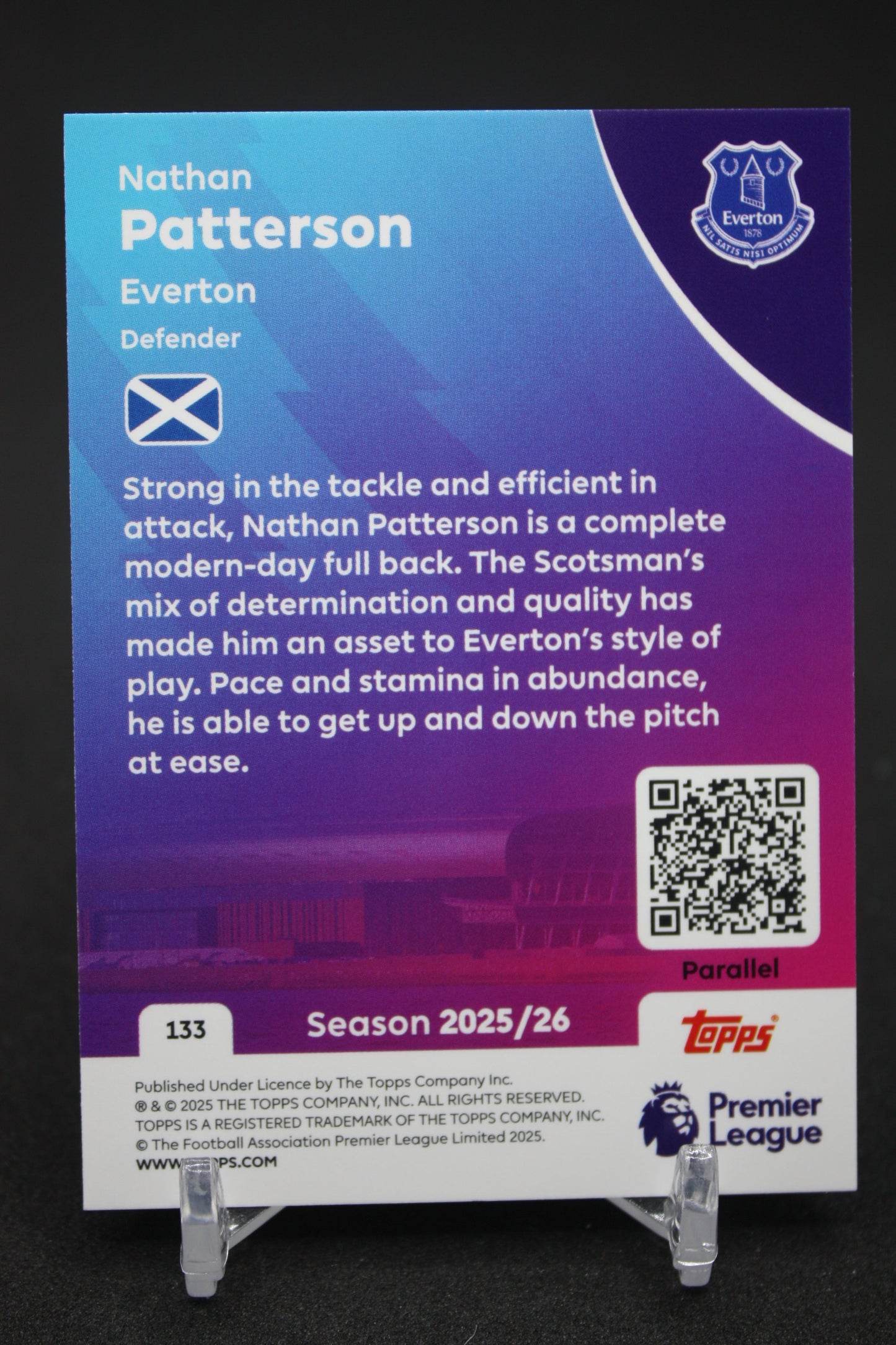 2025/26 Nathan Patterson Everton Blue Parallels #133