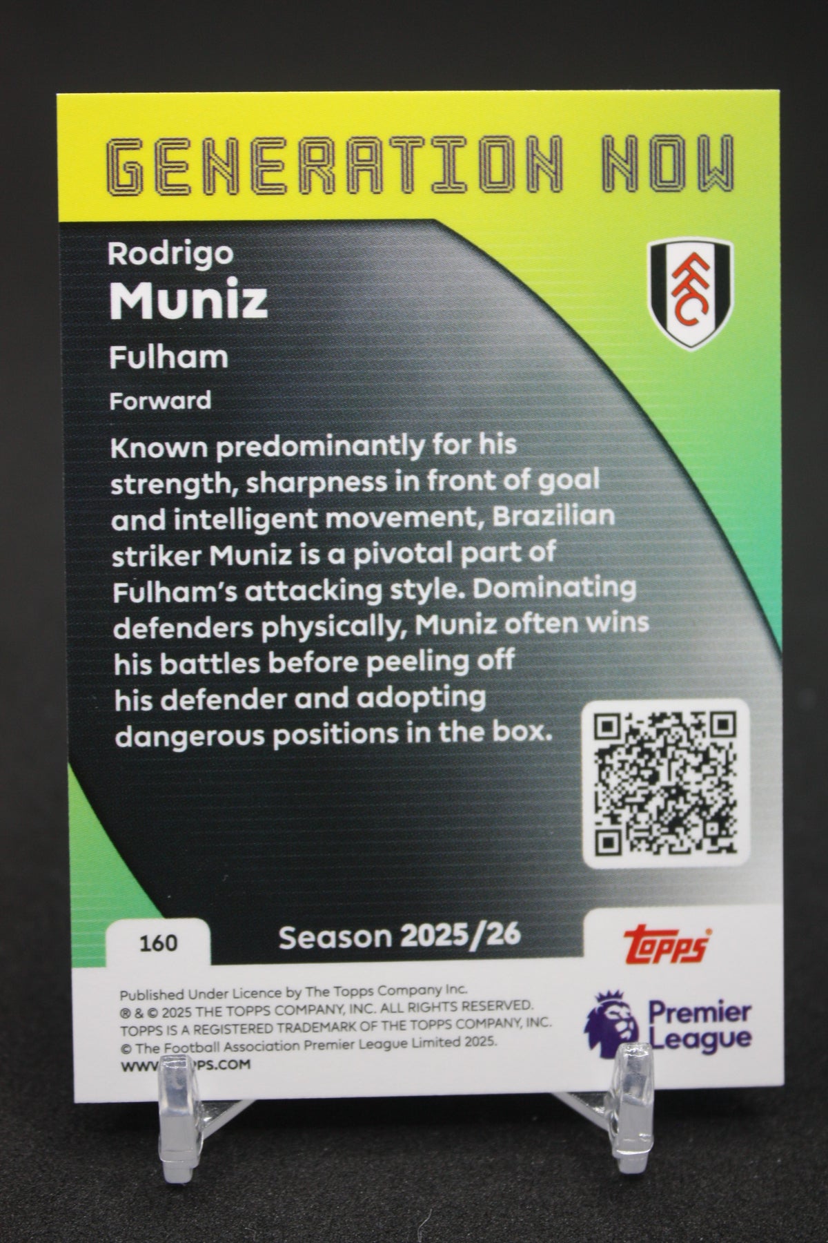 2025/26 Rodrigo Muniz Fulham Generation Now #160