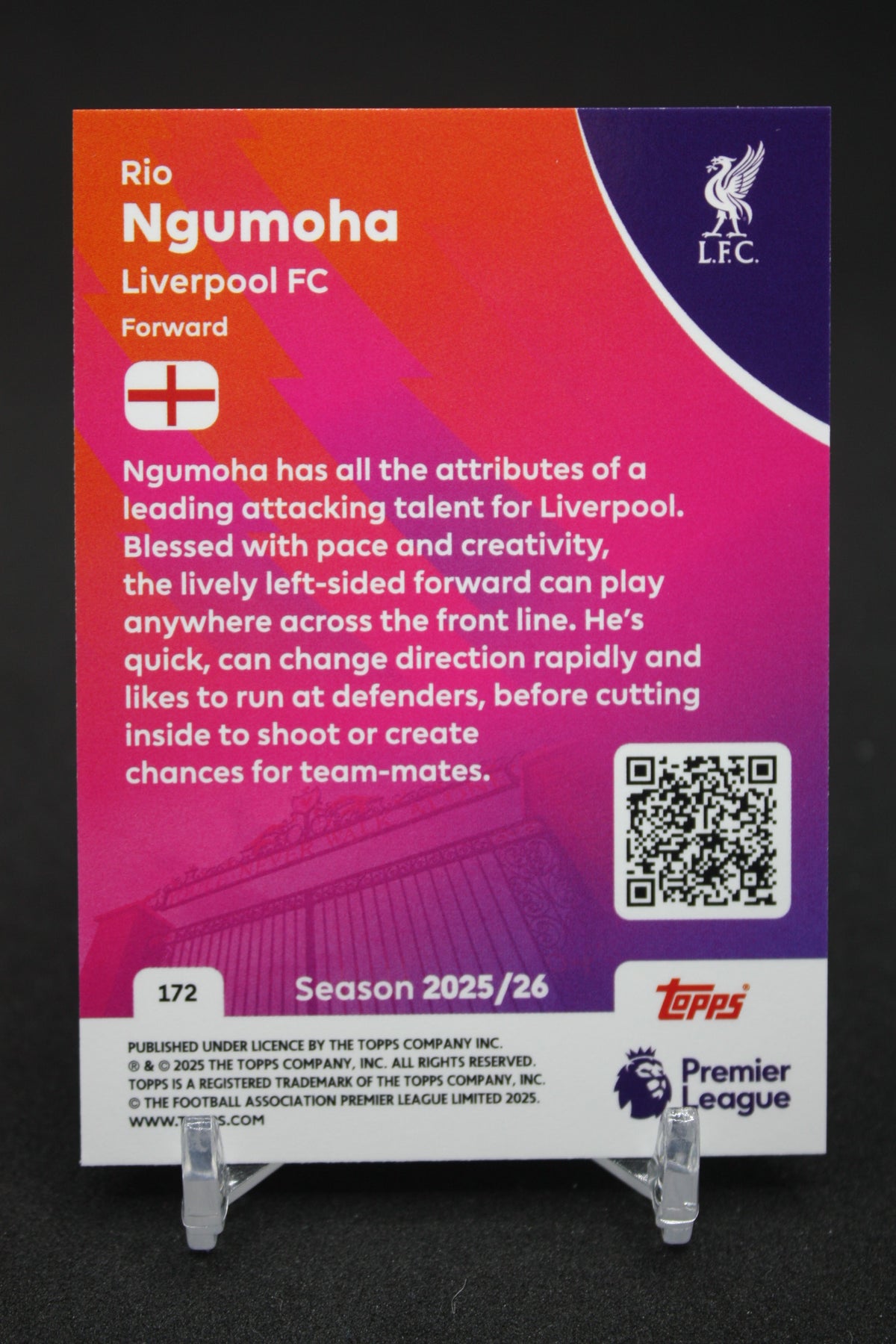 2025/26 Rio Ngumoha Liverpool FC RC #172