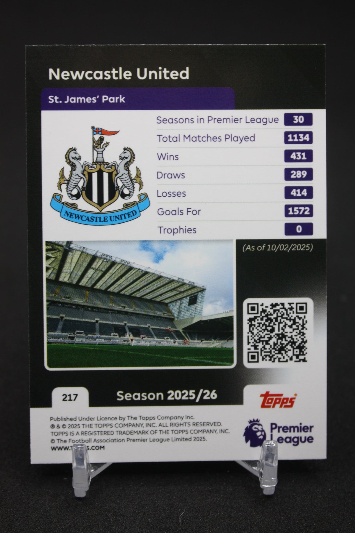2025/26 Newcastle United Team Badge #217