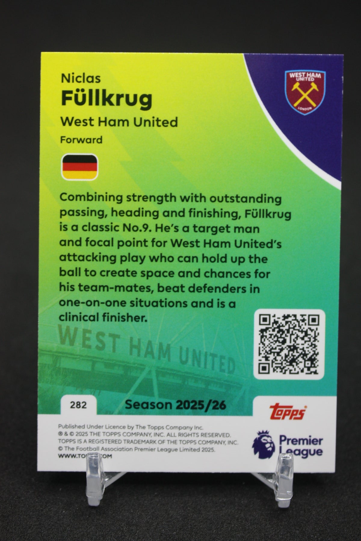 2025/26 Niclas Füllkrug West Ham United #282