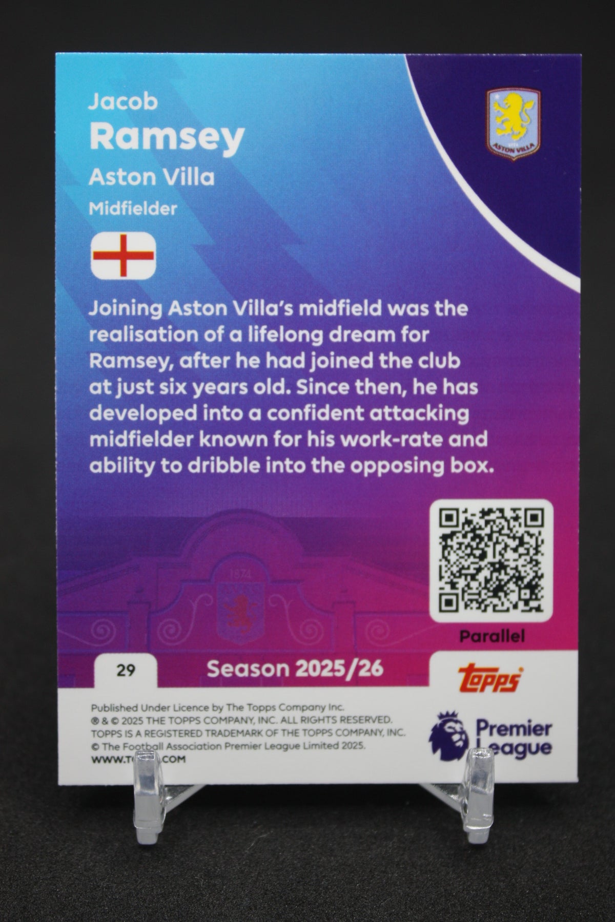2025/26 Jacob Ramsey Aston Villa Green Parallels #29
