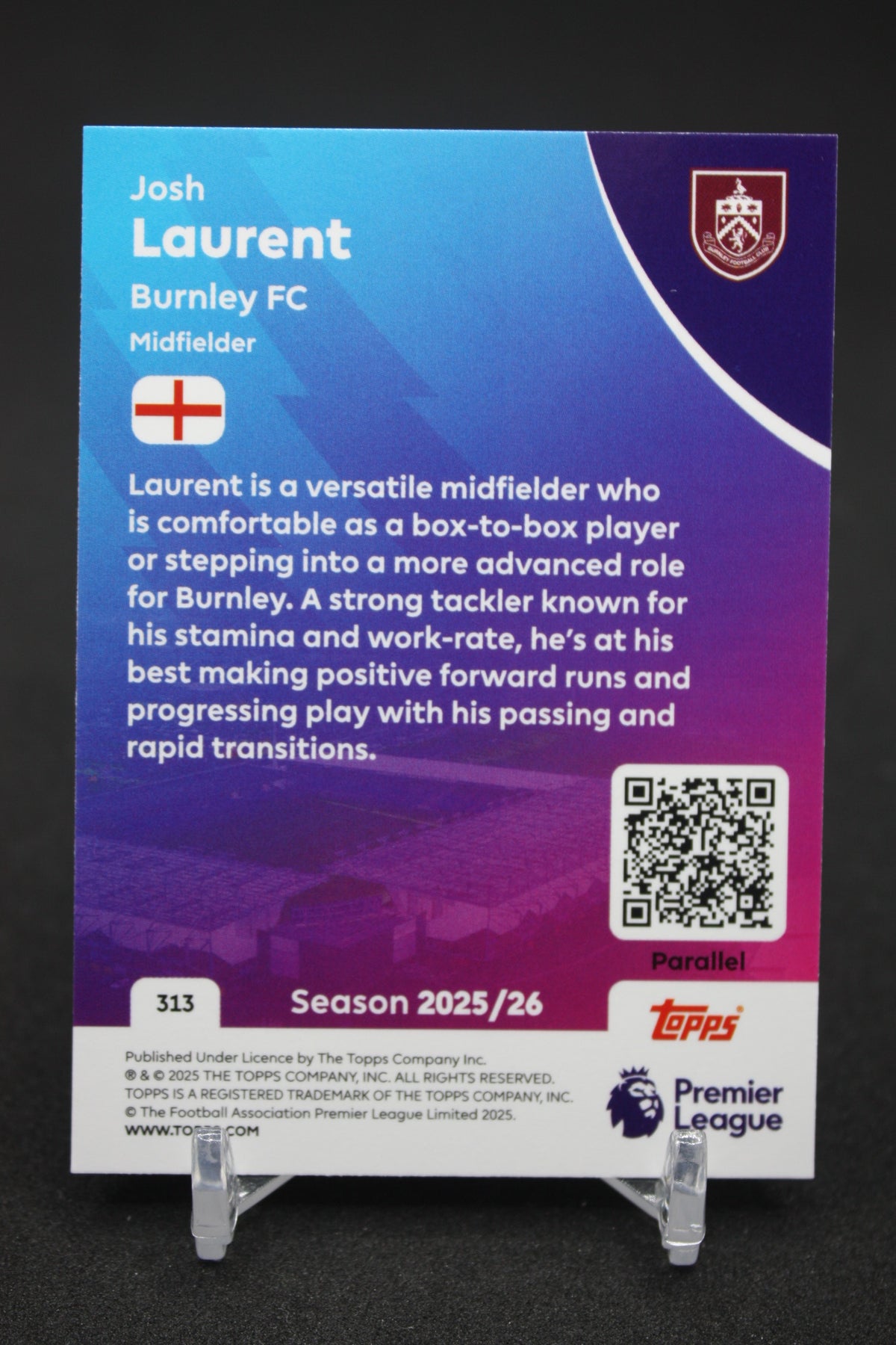 2025/26 Josh Laurent Burnley RC Yellow Parallels #313