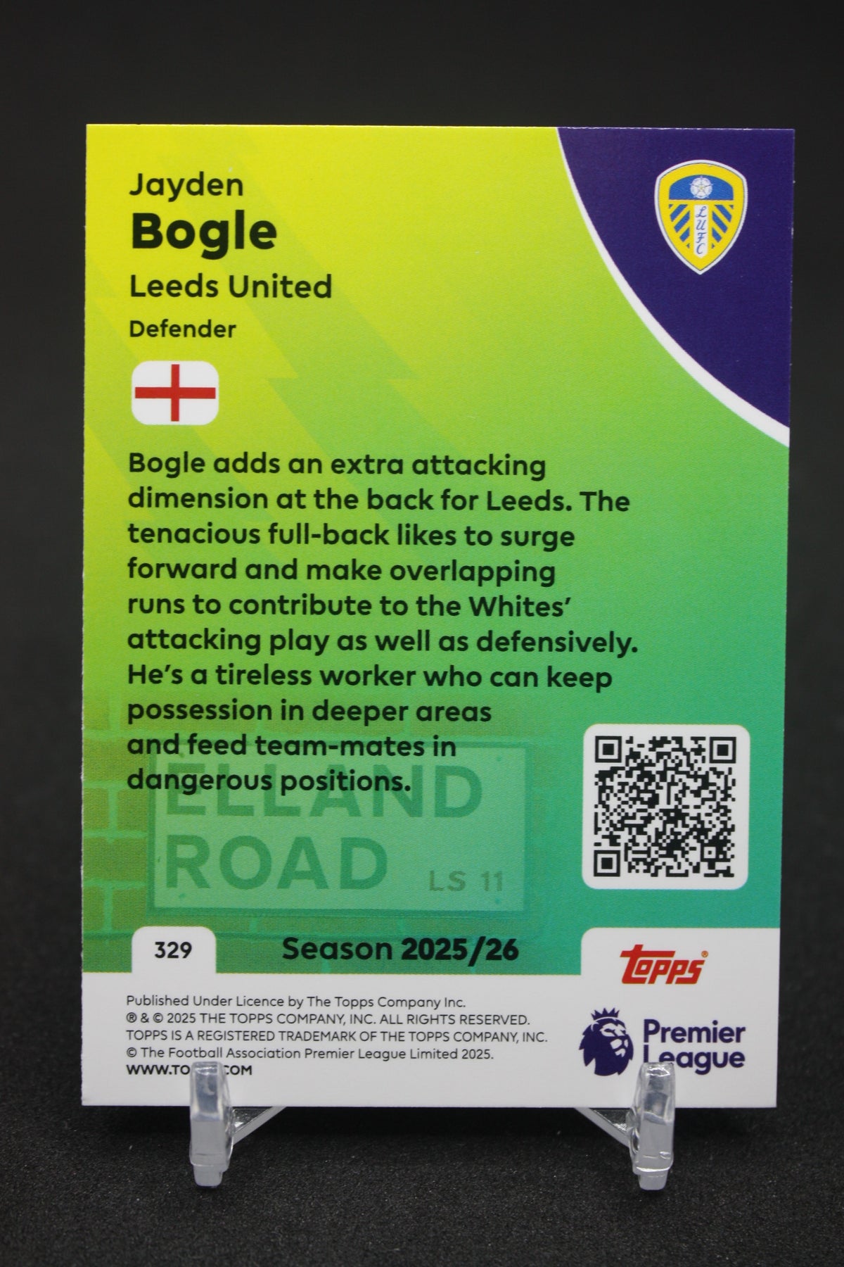 2025/26 Jayden Bogle Leeds United #329