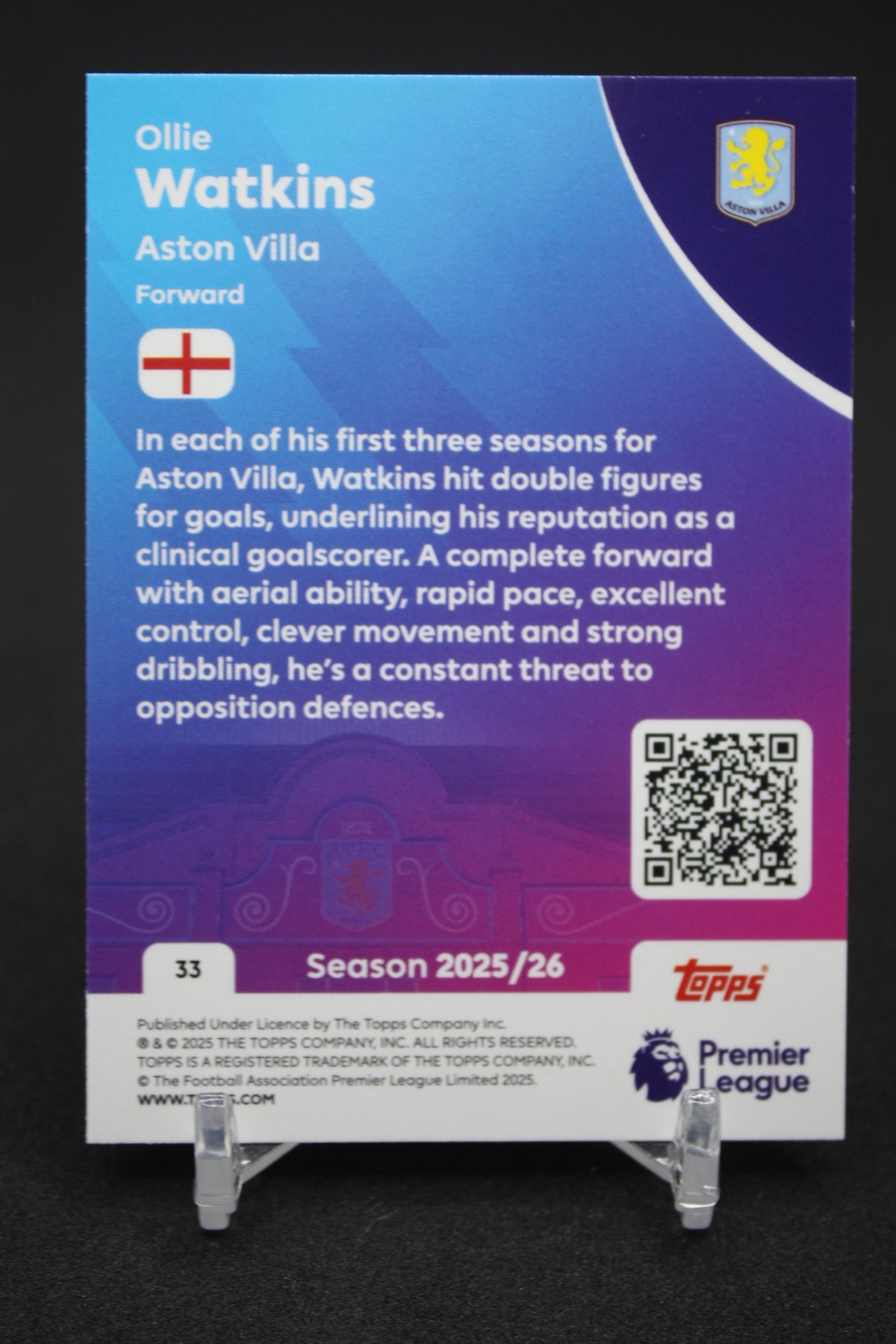 2025/26 Ollie Watkins Aston Villa #33