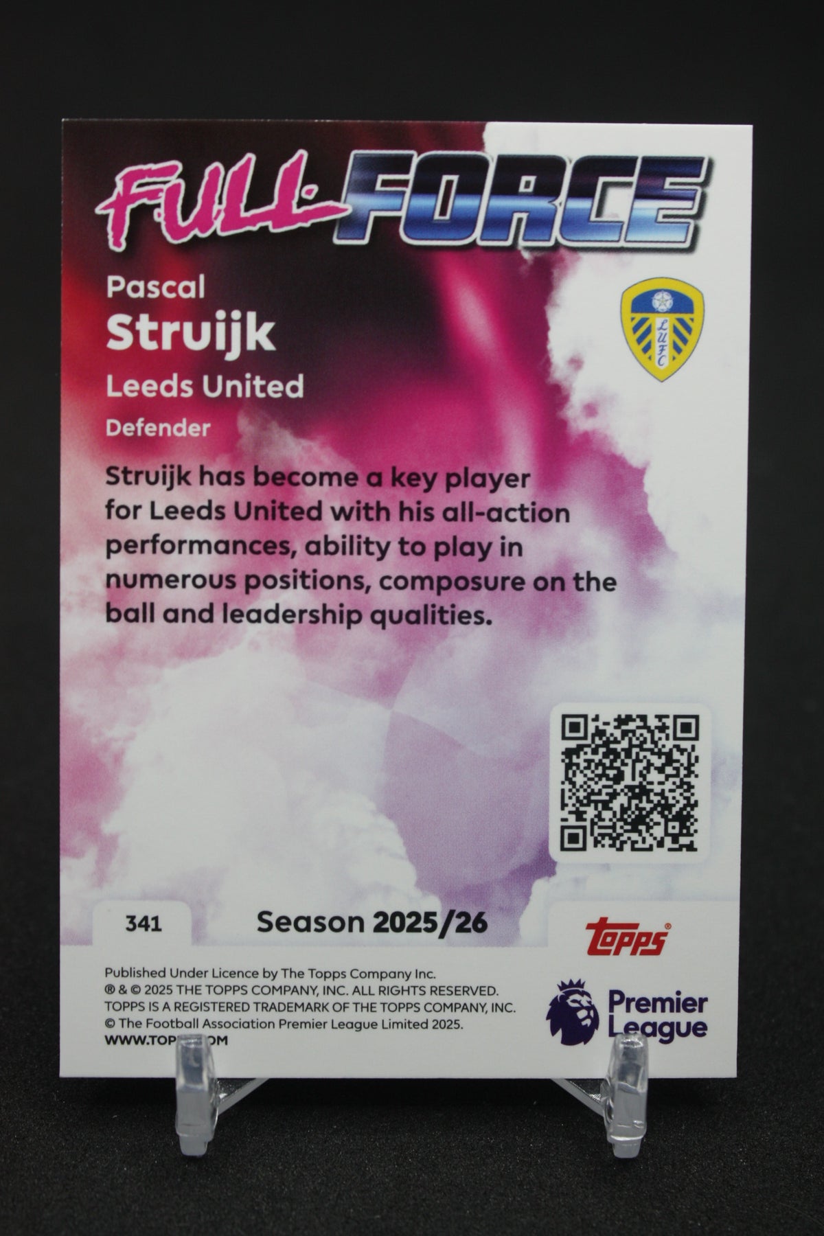 2025/26 Pascal Struijk Leeds United Full Force #341