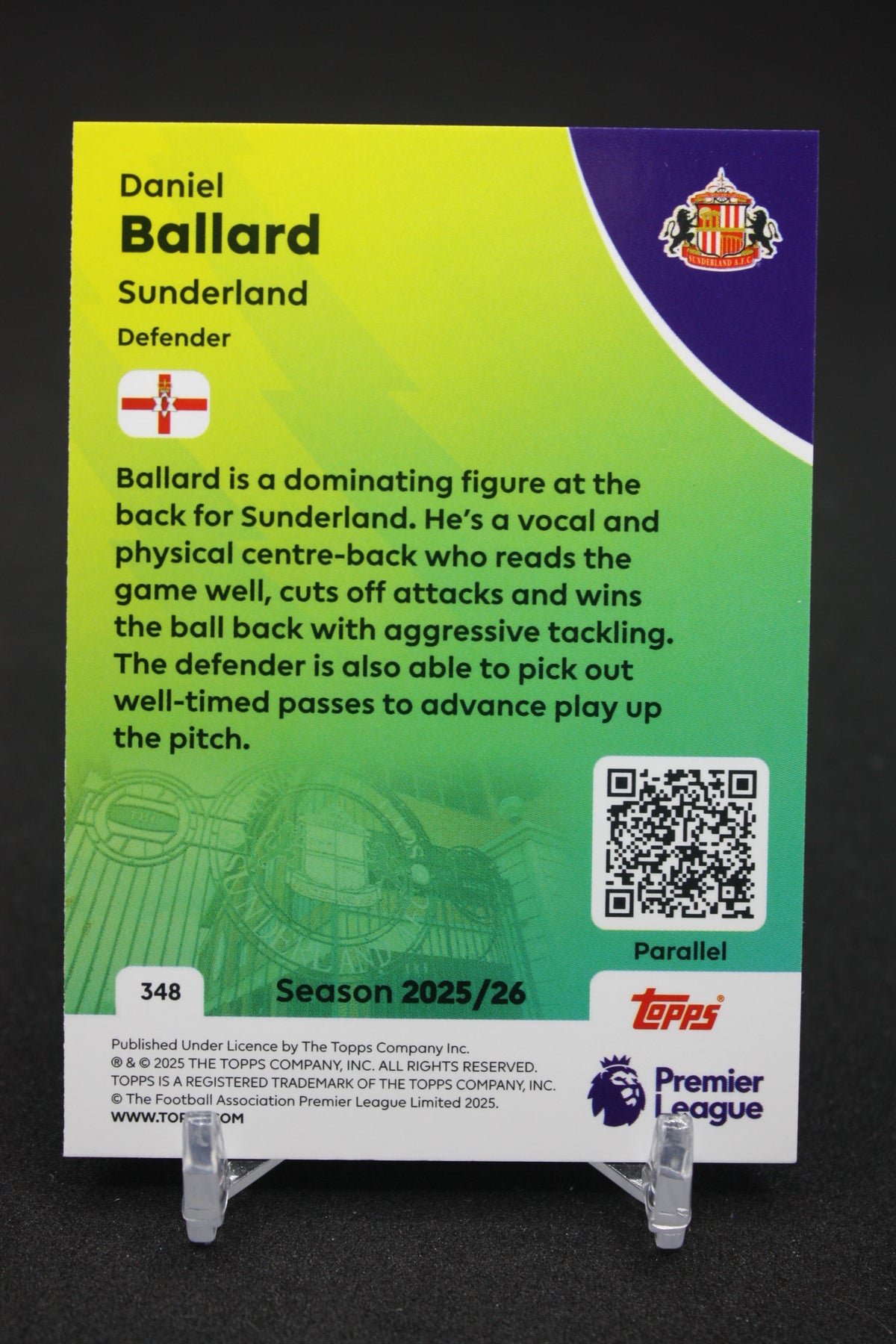 2025/26 Daniel Ballard Sunderland RC Blue Parallels #348