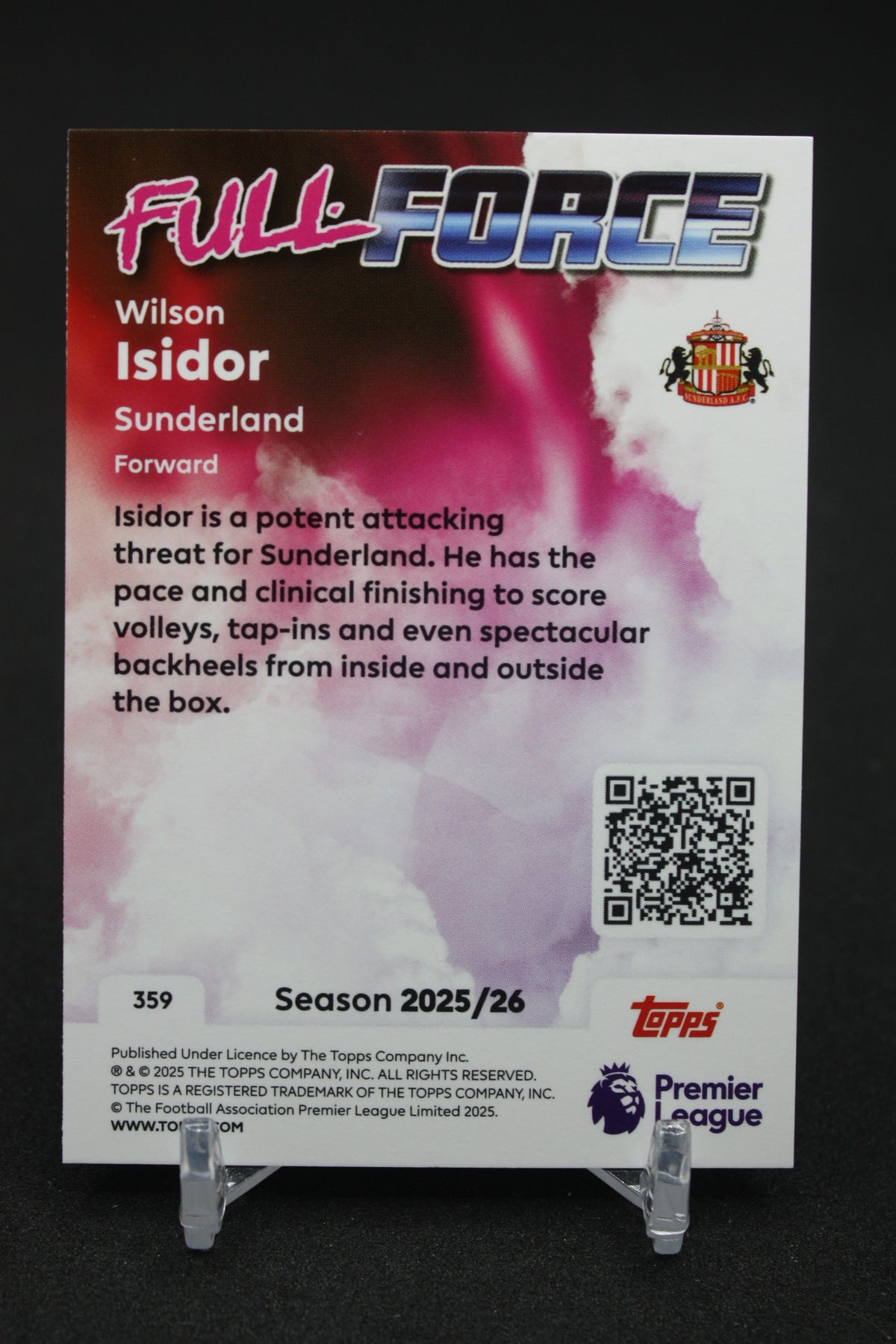 2025/26 Wilson Isidor Sunderland Full Force #359