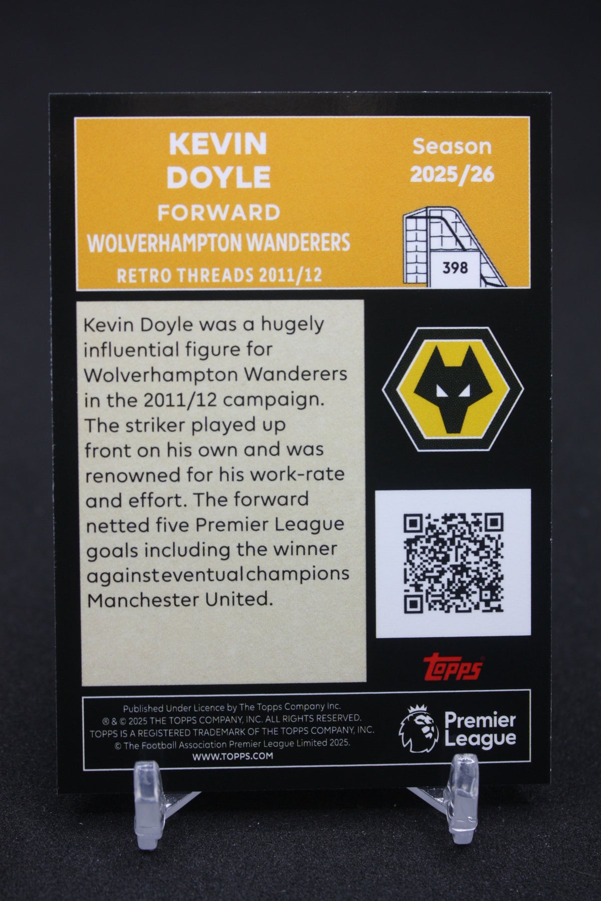 2025/26 Kevin Doyle Wolverhampton Retro Threads #398