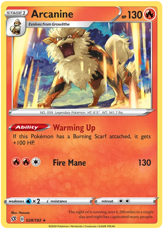 Arcanine (028/192) - Rebel Clash