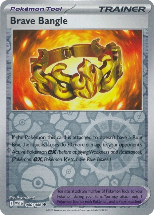 Brave Bangle Reverse Holo (080/086) - White Flare