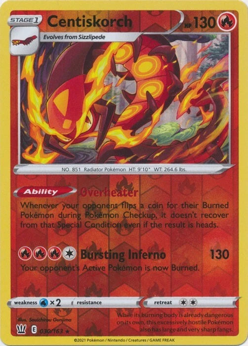 Centiskorch Reverse Holo (030/163) - Battle Styles