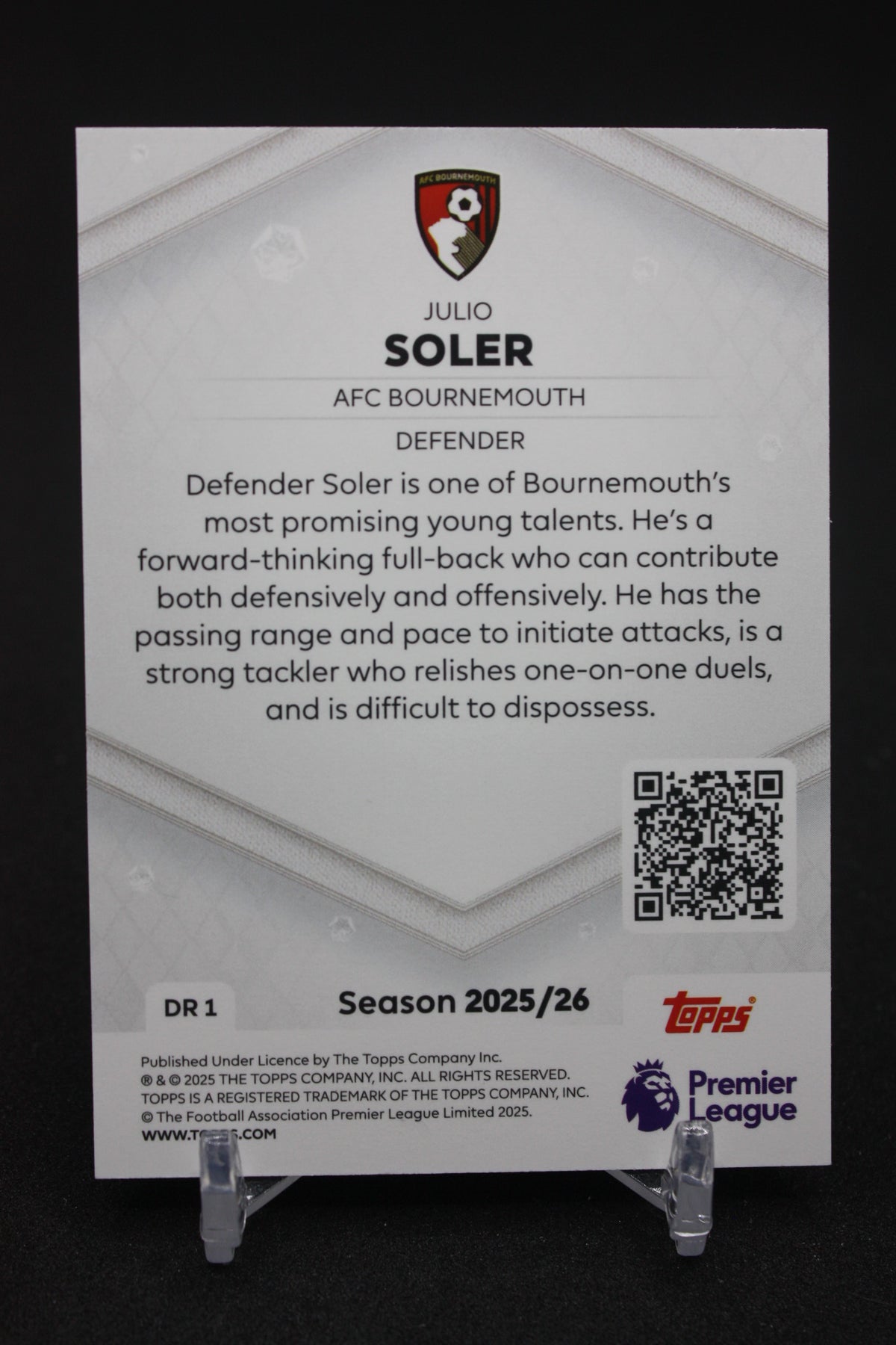 2025/26 Julio Soler AFC Bournemouth Diamond Rookies #DR1