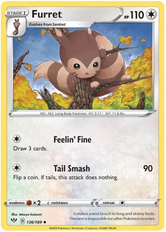 Furret (136/189) - Darkness Ablaze