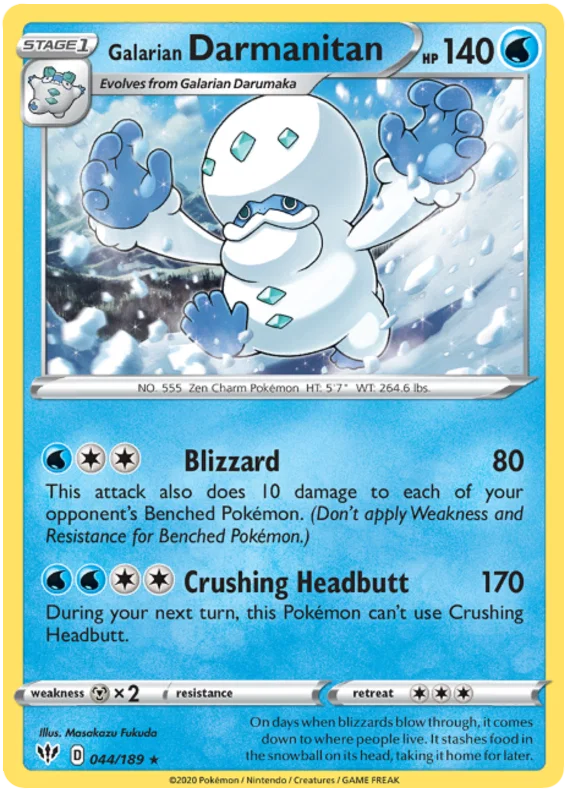 Galarian Darmanitan (044/189) - Darkness Ablaze