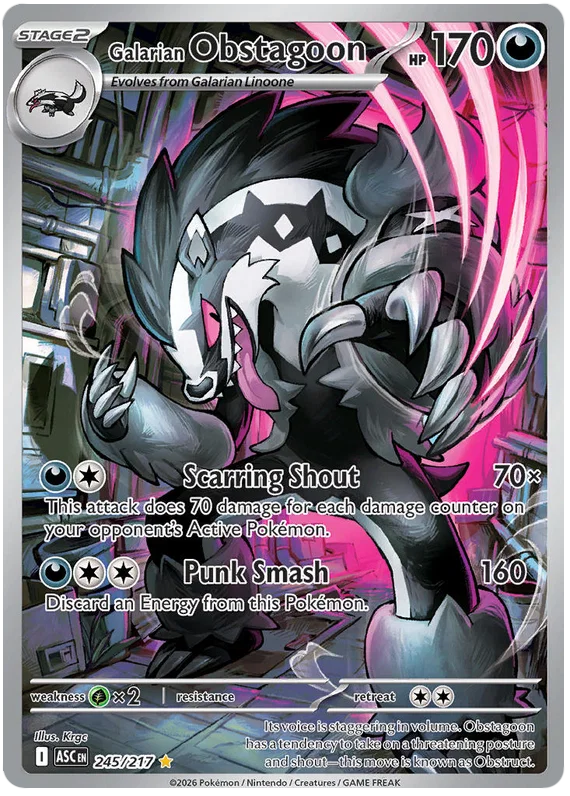 Galarian Obstagoon (245/217) Illustration Rare - Ascended Heroes