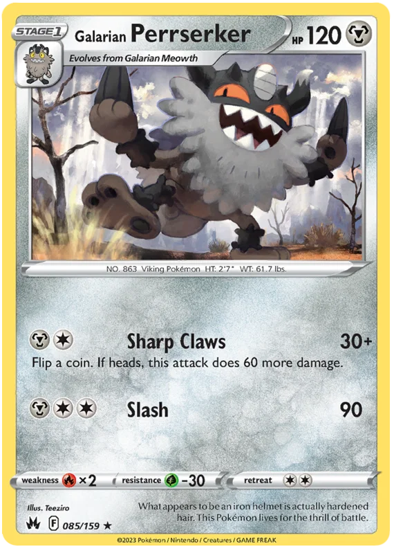 Galarian Perrserker (085/159) - Crown Zenith