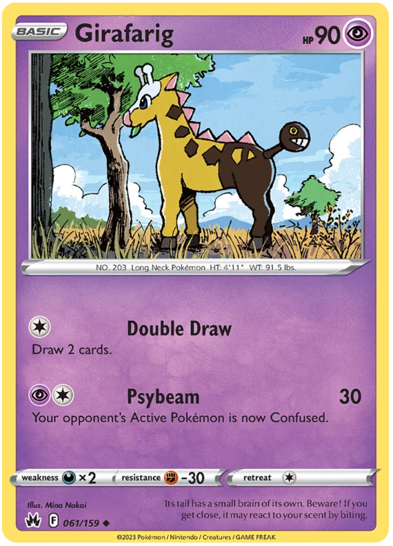 Girafarig (061/159) - Crown Zenith