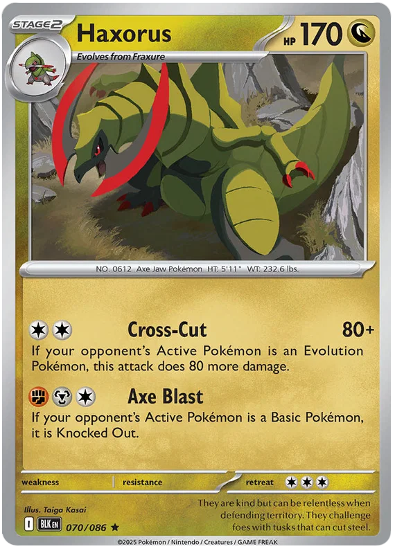 Haxorus Holo (070/086) - Black Bolt