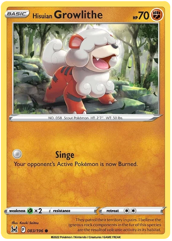 Hisuian Growlithe (083/196) - Lost Origin