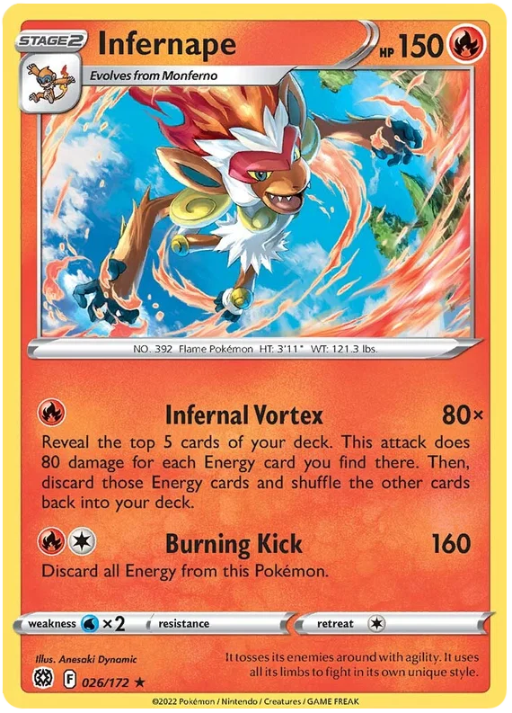 Infernape Holo (026/172) - Brilliant Stars