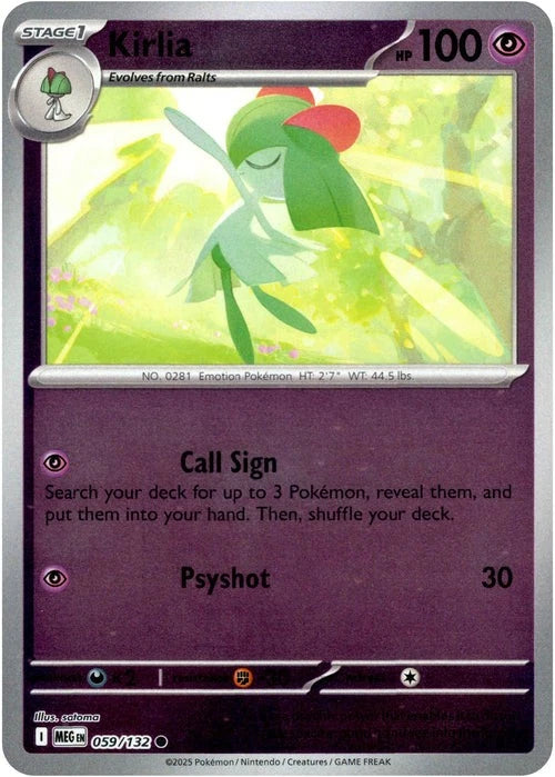 Kirlia Reverse Holo (059/132) - Mega Evolution
