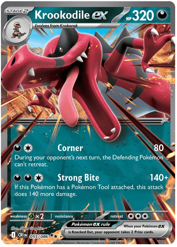 Krookodile ex (055/086) - Chaos Rising
