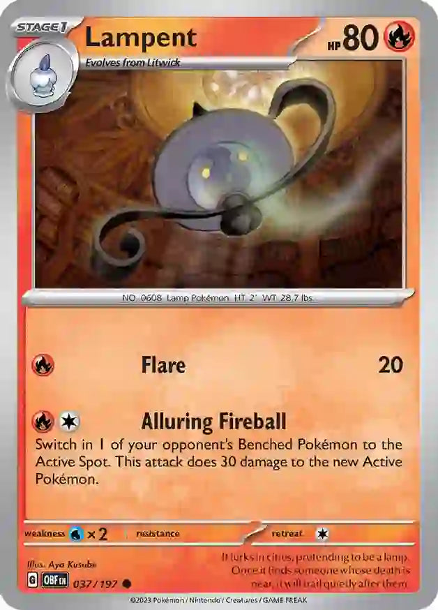 Lampent (037/197) - Obsidian Flames