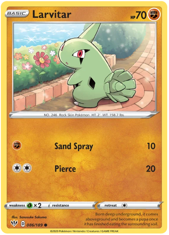 Larvitar (086/189) - Darkness Ablaze
