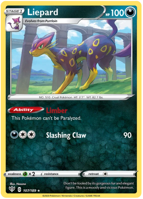 Liepard (107/189) - Darkness Ablaze