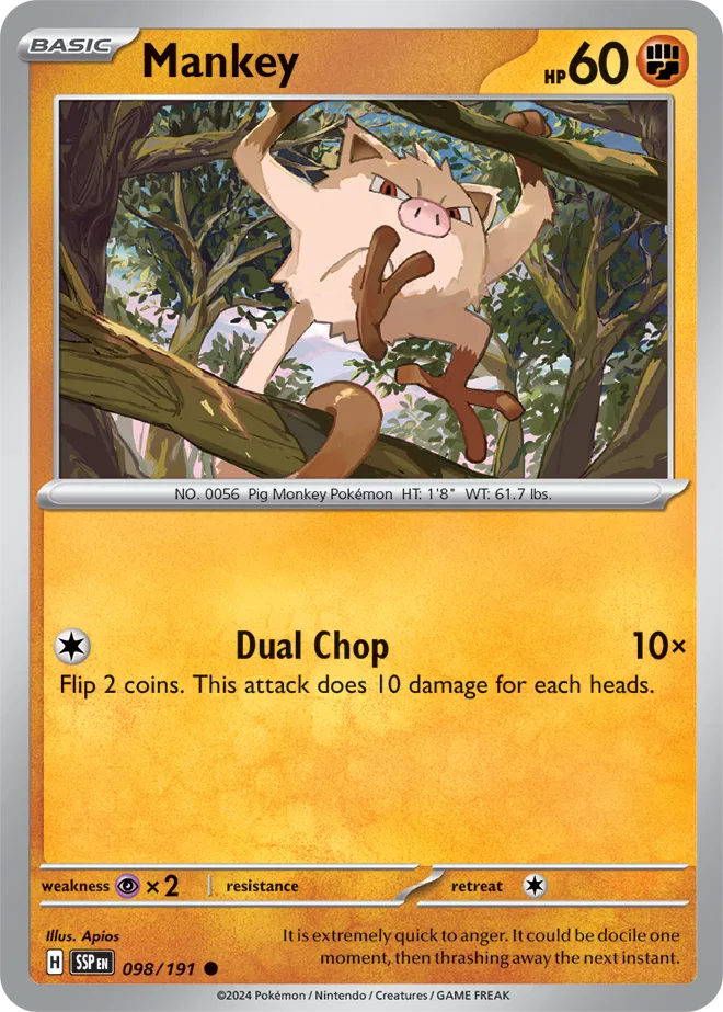 Mankey (098/191) - Surging Sparks