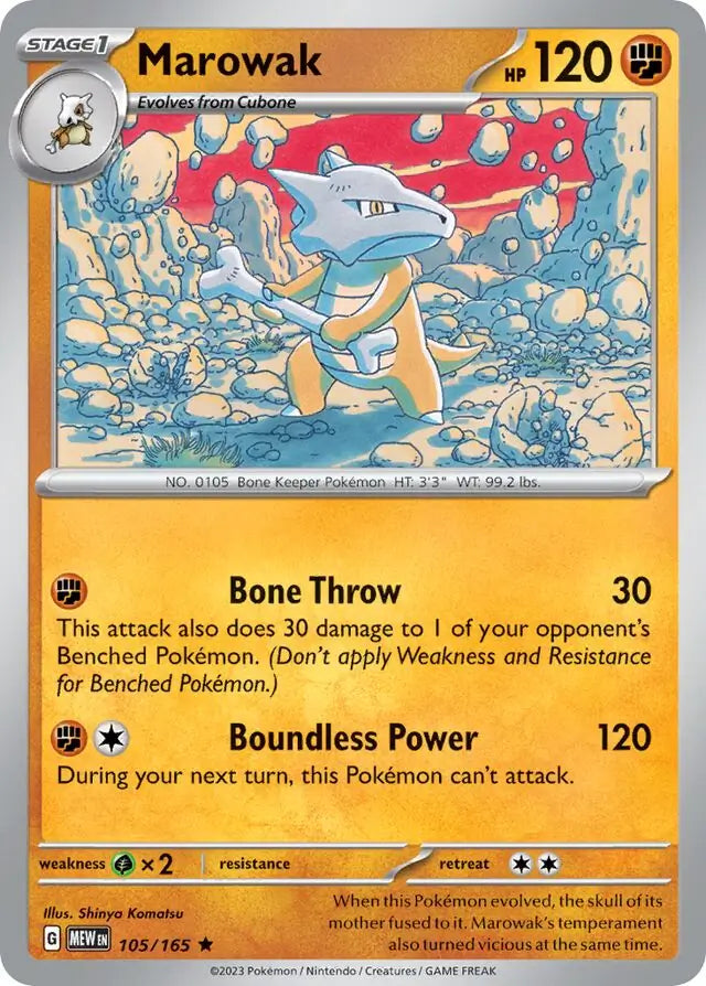 Marowak Holo (105/165) - 151