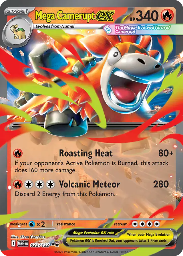 Mega Camerupt ex (022/132) - Mega Evolution