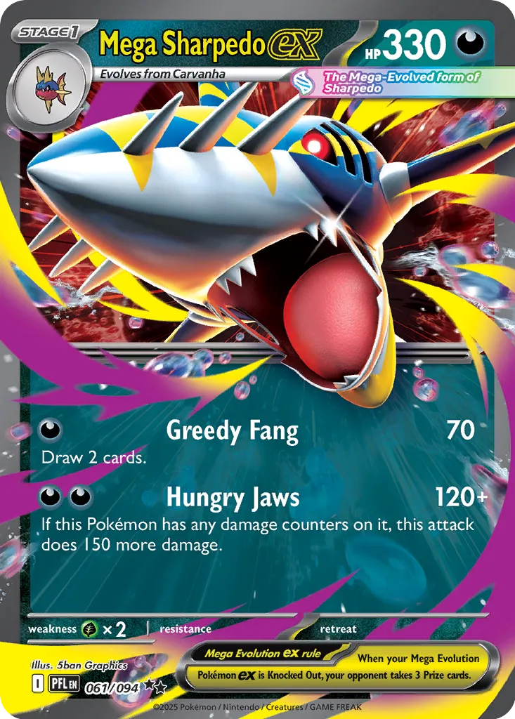 Mega Sharpedo ex (061/094) - Phantasmal Flames