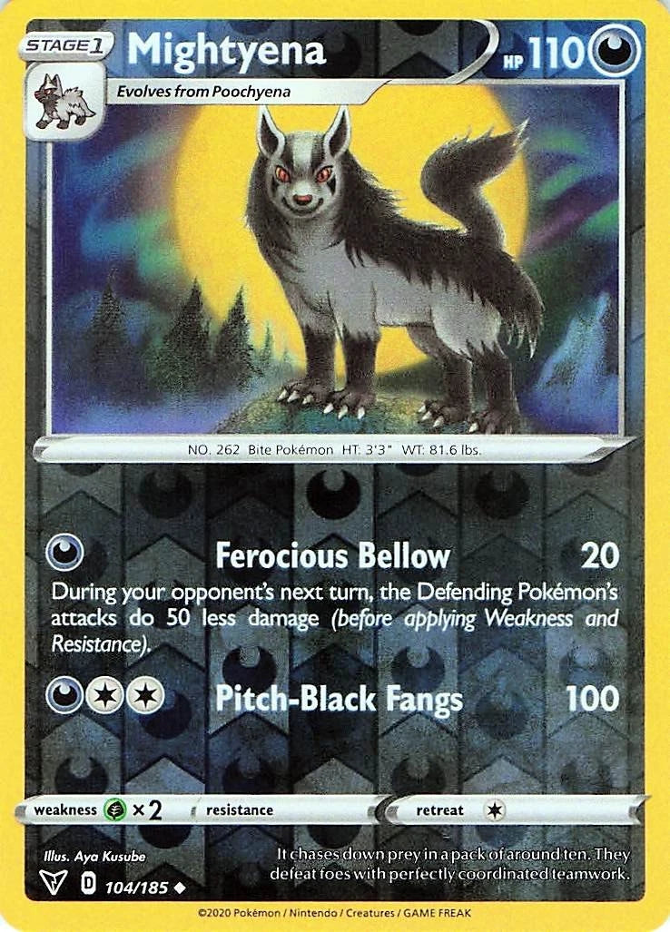 Mightyena Reverse Holo (104/185) - Vivid Voltage