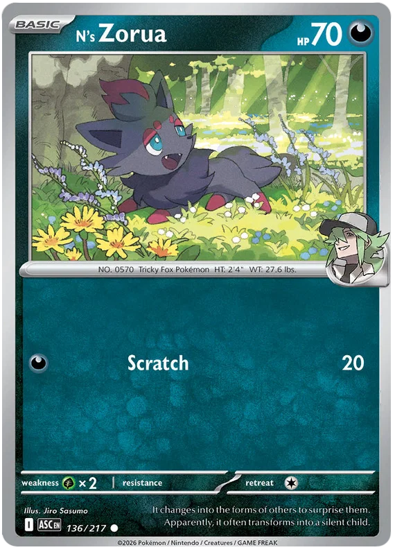 N's Zorua (136/217) - Ascended Heroes