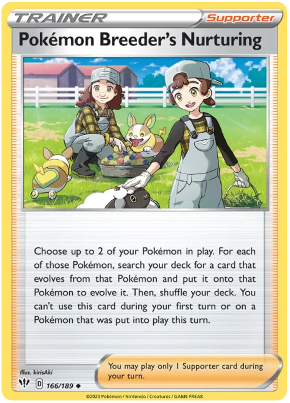 Pokémon Breeder's Nurturing (166/189) - Darkness Ablaze
