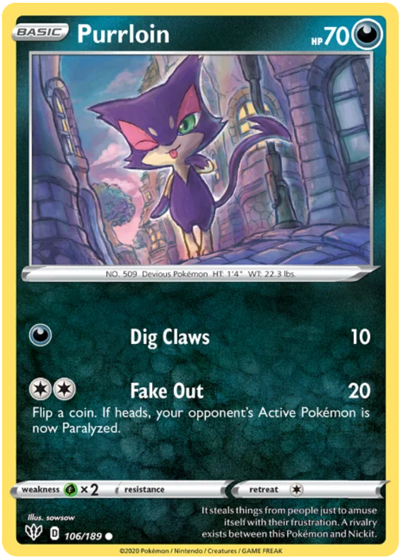 Purrloin (106/189) - Darkness Ablaze