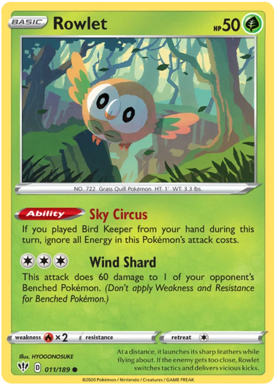 Rowlet (011/189) - Darkness Ablaze