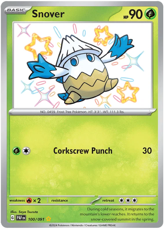 Snover (100/091) Shiny Rare - Paldean Fates