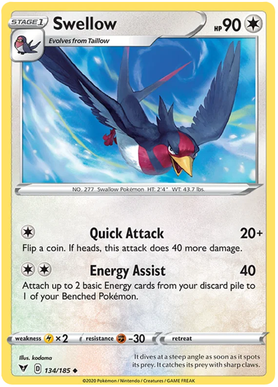 Swellow (134/185) - Vivid Voltage
