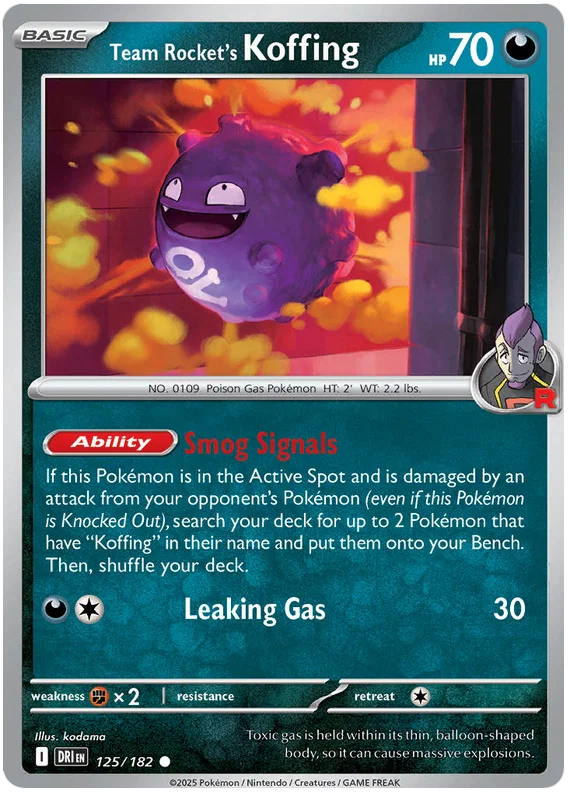 Team Rocket's Koffing (125/182) - Destined Rivals