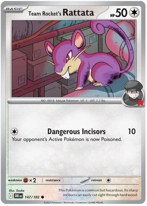 Team Rocket's Rattata (147/182) - Destined Rivals