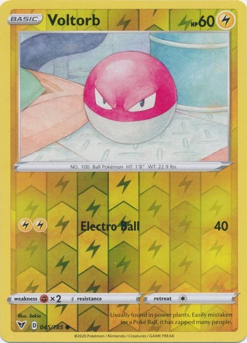 Voltorb Reverse Holo (045/185) - Vivid Voltage
