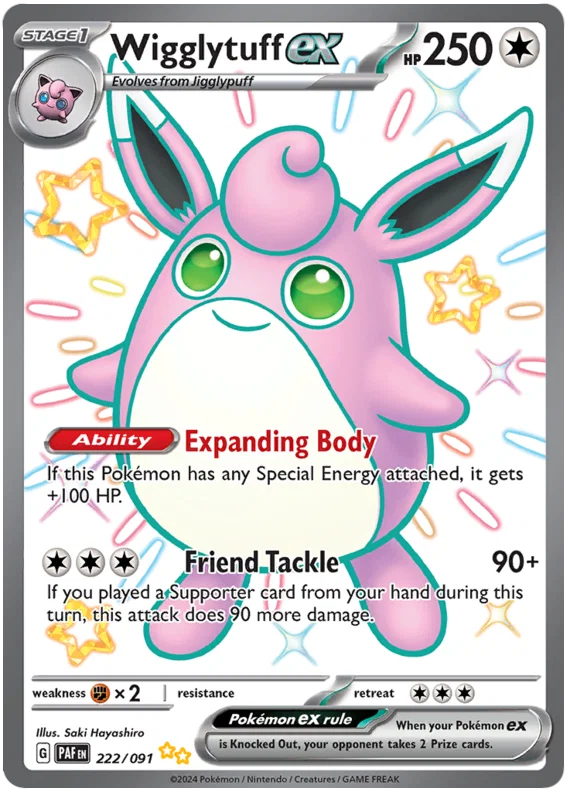 Wigglytuff ex (222/091) Shiny Ultra Rare - Paldean Fates