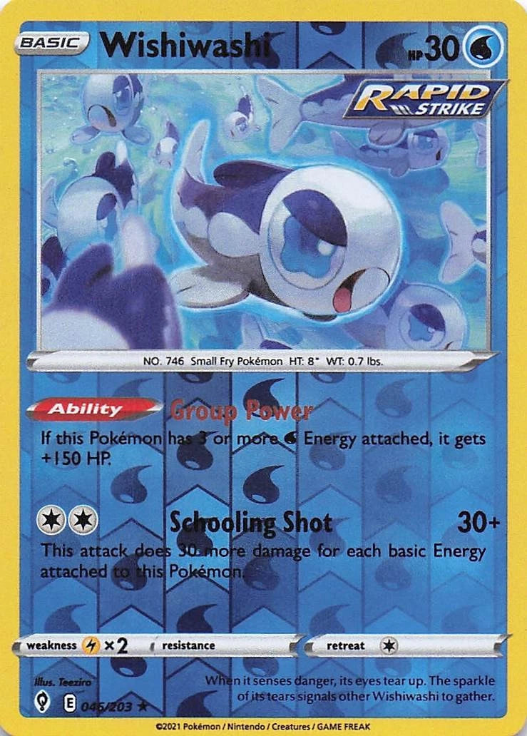 Wishiwashi Reverse Holo (046/203) - Evolving Skies