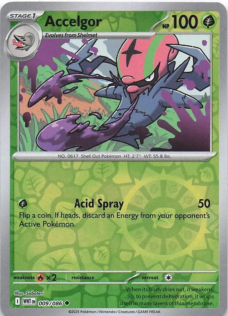 Accelgor Reverse Holo (009/086) - White Flare