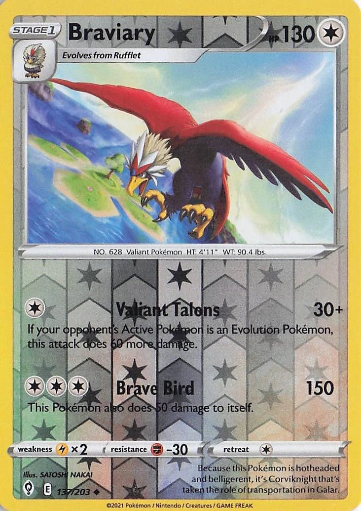 Braviary Reverse Holo (137/203) - Evolving Skies