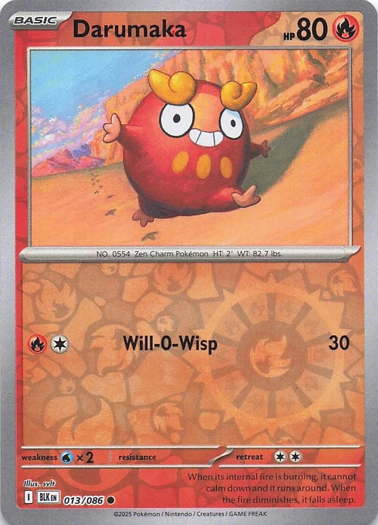 Darumaka Reverse Holo (013/086) - Black Bolt